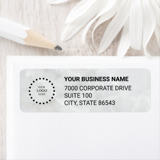 Business Logo Custom Return Address Label ラベル (インサイチュ)