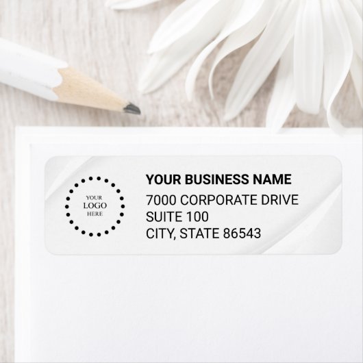 Business Logo Custom Return Address Label ラベル (インサイチュ)