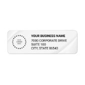 Business Logo Custom Return Address Label ラベル (正面)