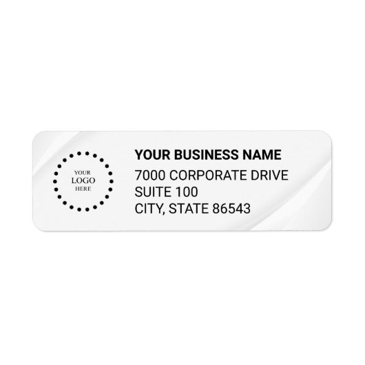 Business Logo Custom Return Address Label ラベル (正面)