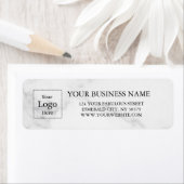 Business Logo Custom Return Address Label ラベル (インサイチュ)