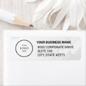 Business Logo Custom Return Address Label ラベル (インサイチュ)