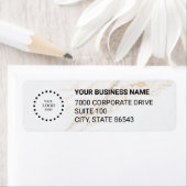 Business Logo Custom Return Address Label ラベル (インサイチュ)