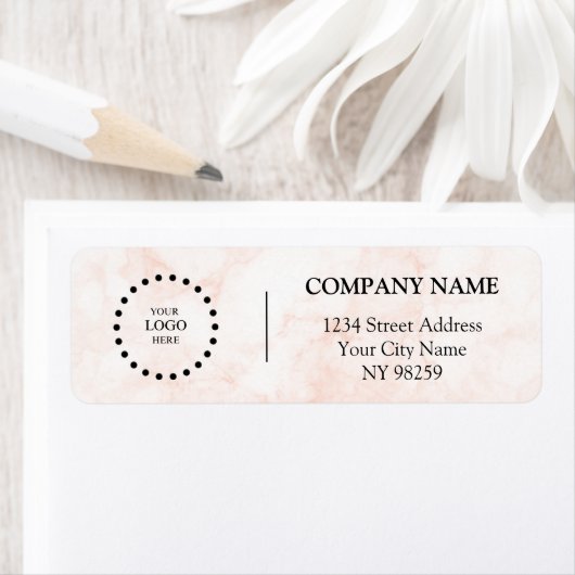 Business Logo Custom Return Address Label ラベル (インサイチュ)