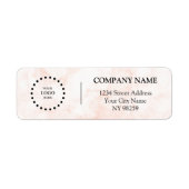 Business Logo Custom Return Address Label ラベル (正面)