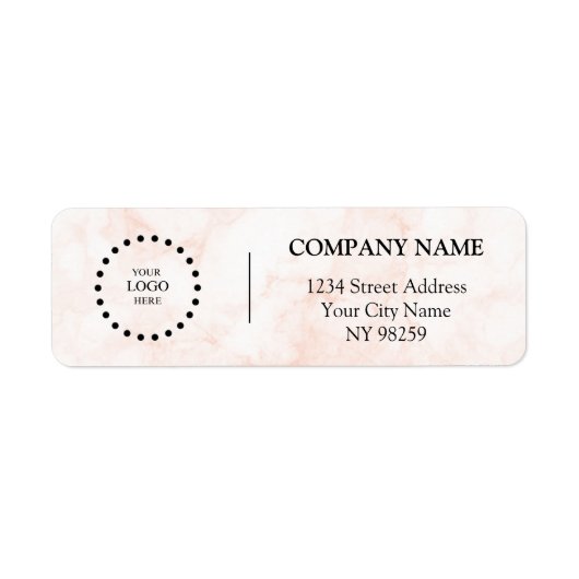 Business Logo Custom Return Address Label ラベル (正面)