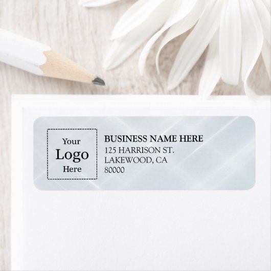 Business Logo Custom Return Address Label ラベル (インサイチュ)
