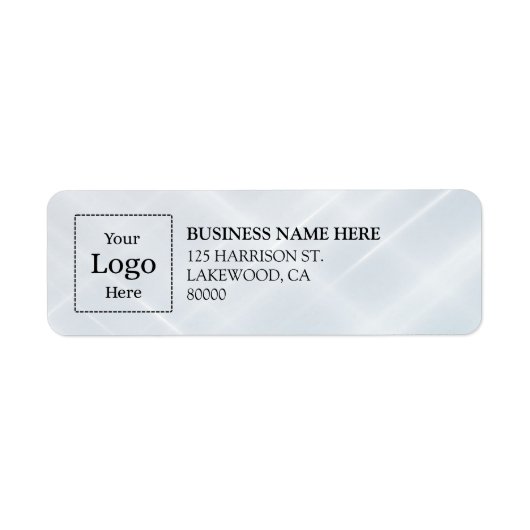 Business Logo Custom Return Address Label ラベル (正面)