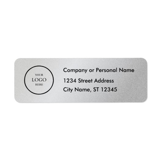 Business Logo Custom Return Address Label ラベル (正面)