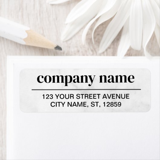 Business Logo Custom Return Address Label ラベル (インサイチュ)