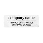 Business Logo Custom Return Address Label ラベル (正面)
