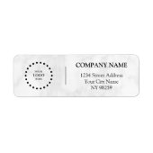 Business Logo Custom Return Address Label ラベル (正面)
