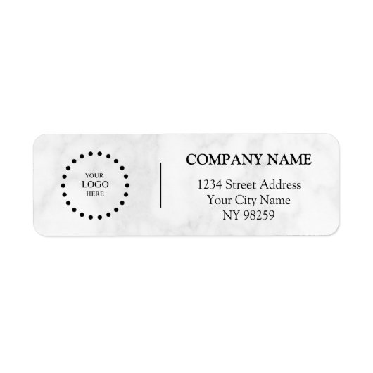 Business Logo Custom Return Address Label ラベル (正面)