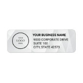 Business Logo Custom Return Address Label ラベル (正面)