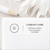 Business Logo Custom Return Address Label ラベル (インサイチュ)
