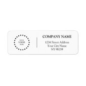 Business Logo Custom Return Address Label ラベル (正面)