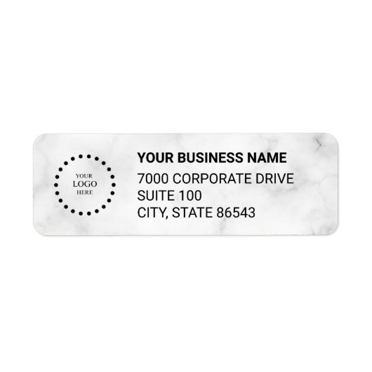 Business Logo Custom Return Address Label ラベル (正面)