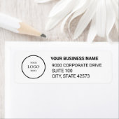 Business Logo Custom Return Address Label ラベル (インサイチュ)