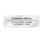 Business Logo Custom Return Address Label ラベル (正面)