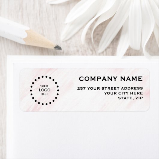 Business Logo Custom Return Address Label ラベル (インサイチュ)