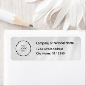 Business Logo Custom Return Address Label ラベル (インサイチュ)