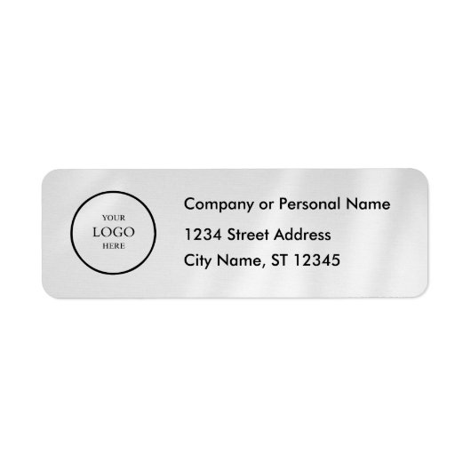 Business Logo Custom Return Address Label ラベル (正面)