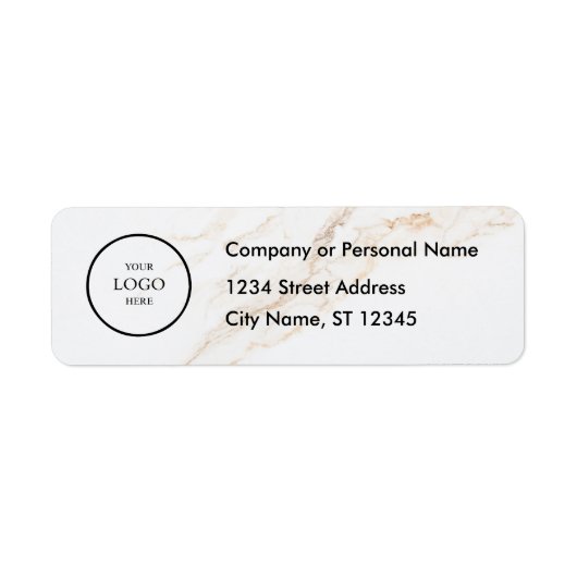 Business Logo Custom Return Address Label ラベル (正面)
