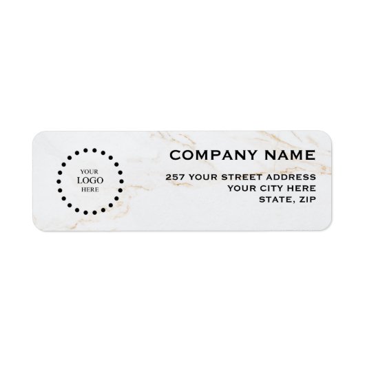 Business Logo Custom Return Address Label ラベル (正面)