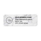 Business Logo Custom Return Address Label ラベル (正面)