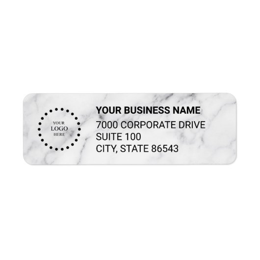 Business Logo Custom Return Address Label ラベル (正面)