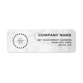 Business Logo Custom Return Address Label ラベル (正面)