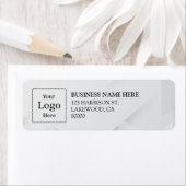 Business Logo Custom Return Address Label ラベル (インサイチュ)