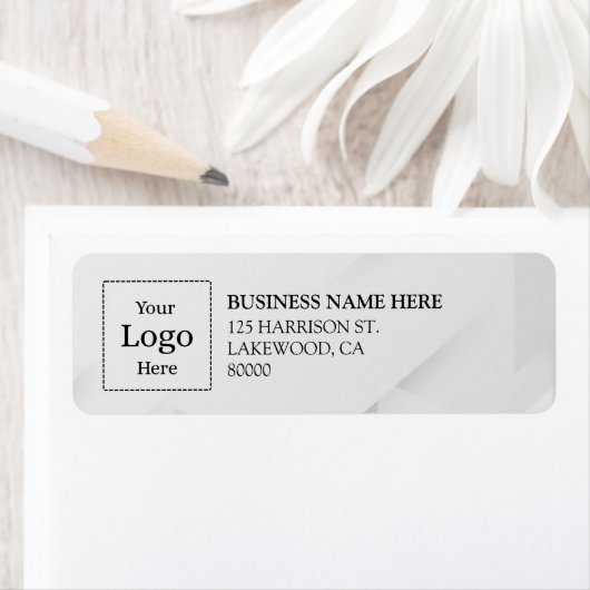 Business Logo Custom Return Address Label ラベル (インサイチュ)