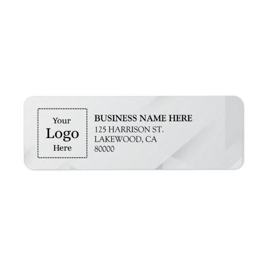 Business Logo Custom Return Address Label ラベル (正面)