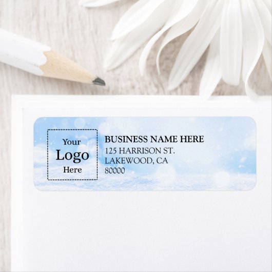 Business Logo Custom Return Address Label ラベル (インサイチュ)