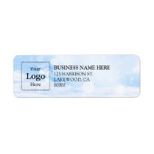 Business Logo Custom Return Address Label ラベル (正面)