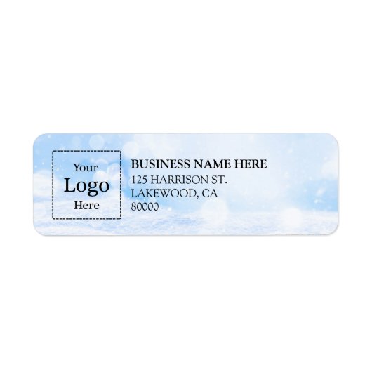 Business Logo Custom Return Address Label ラベル (正面)