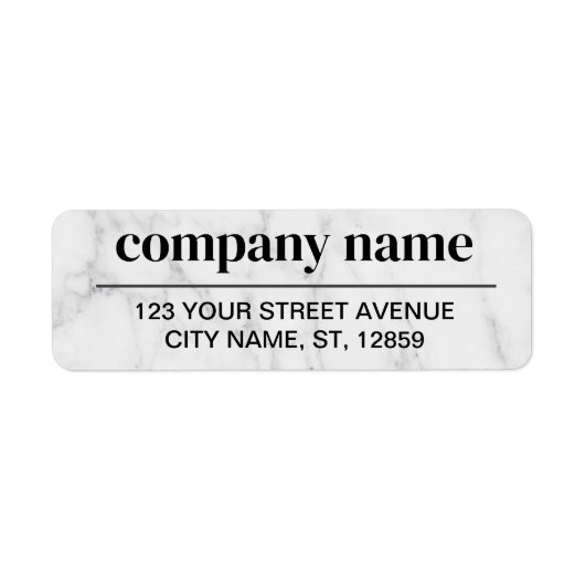 Business Logo Custom Return Address Label ラベル (正面)