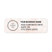 Business Logo Custom Return Address Label ラベル (正面)