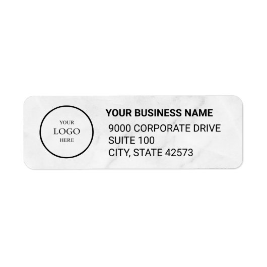 Business Logo Custom Return Address Label ラベル (正面)
