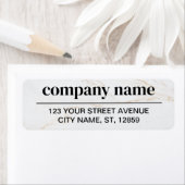 Business Logo Custom Return Address Label ラベル (インサイチュ)