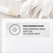 Business Logo Custom Return Address Label ラベル (インサイチュ)