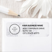Business Logo Custom Return Address Label ラベル (インサイチュ)