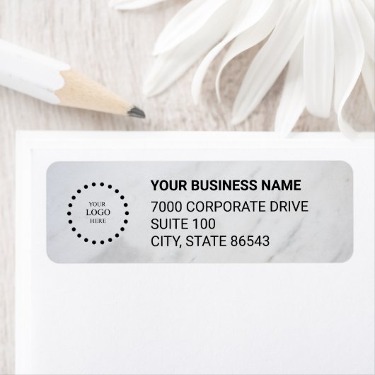Business Logo Custom Return Address Label ラベル (インサイチュ)