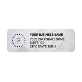 Business Logo Custom Return Address Label ラベル (正面)