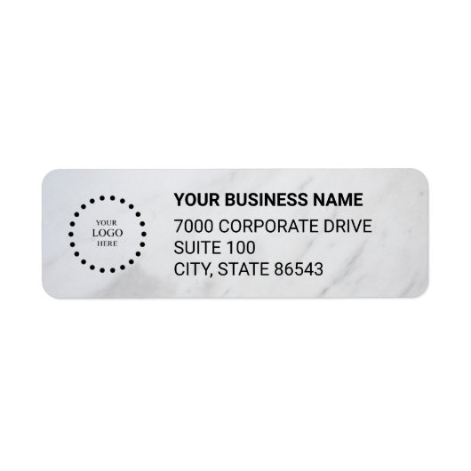 Business Logo Custom Return Address Label ラベル (正面)