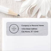 Business Logo Custom Return Address Label ラベル (インサイチュ)