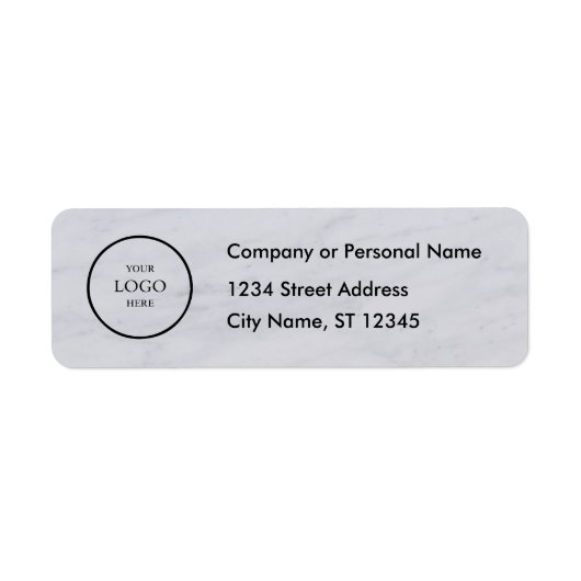 Business Logo Custom Return Address Label ラベル (正面)