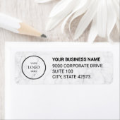 Business Logo Custom Return Address Label ラベル (インサイチュ)