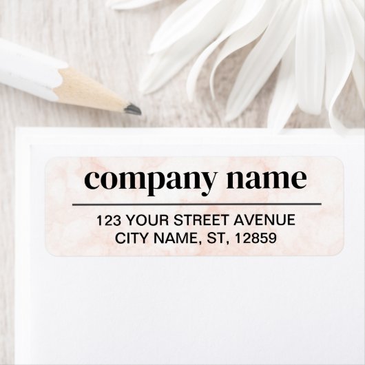 Business Logo Custom Return Address Label ラベル (インサイチュ)